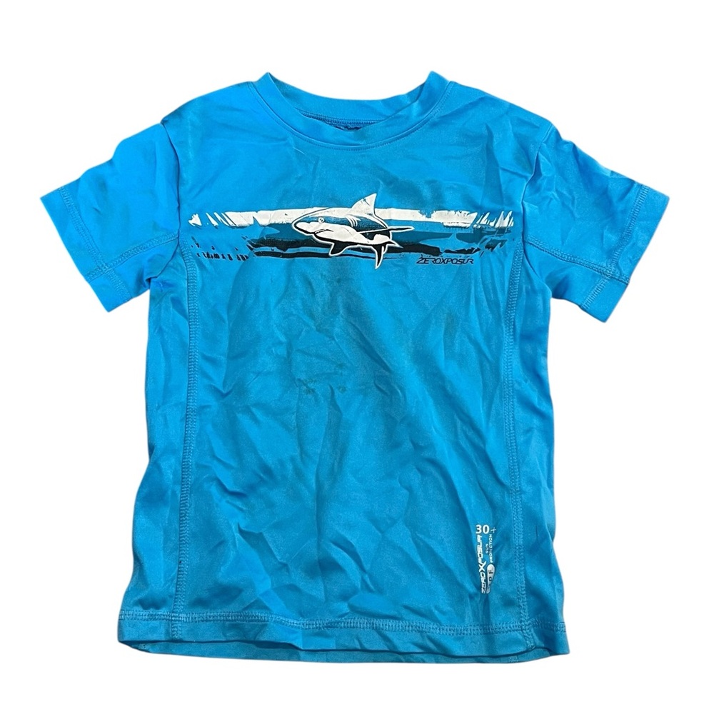 ZeroXposur Blue Shark Swim Rash Guard UPF 30+ Size S (4)